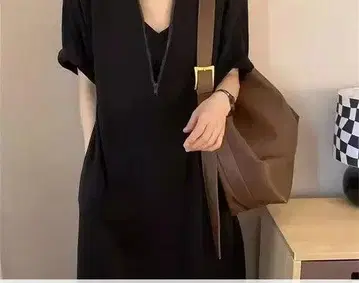 블랙 롱 원피스