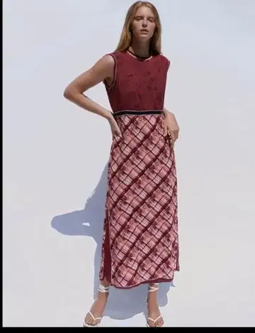정가 16,990엔 미사용 ZARA/자라 프린트 롱 원피스 XS 빅사이즈