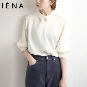 IENA 이에나 새틴 미니 칼라 블라우스 긴팔 상의