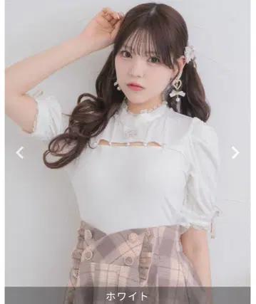ROJITA 데콜테 오픈 펄 디자인 TOPS