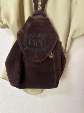 FEILER 코듀로이 백팩 브라운