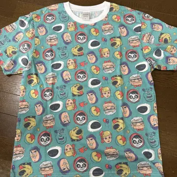 PIXAR 캐릭터 패턴 반팔 티셔츠 L 사이즈