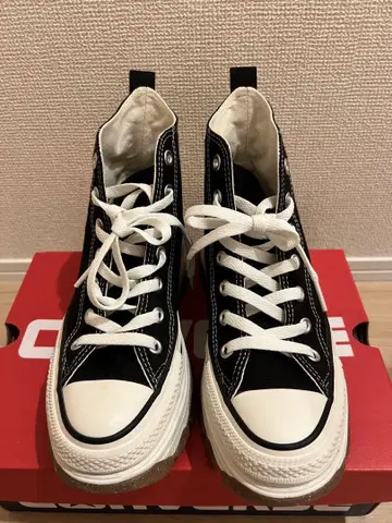 CONVERSE ALL STAR 블랙 하이컷 통굽 스니커즈