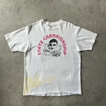 80s90s Hanes 티셔츠 USA 제 양면 프린트 L YMCA