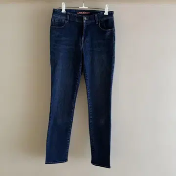 블루 슬림 데님 팬츠