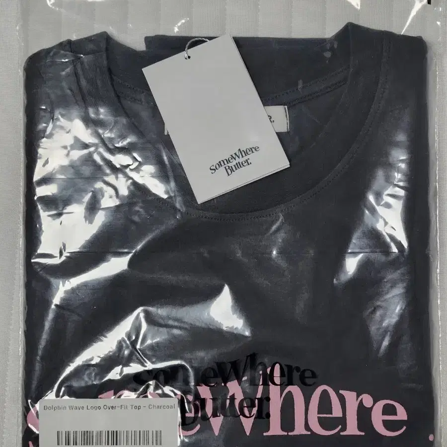 [SOMEWHERE BUTTER]★25SS★Dolphin Wave Logo Over-Fit Top New product) Somewhere Butter Dolphin Wave Logo Oversized