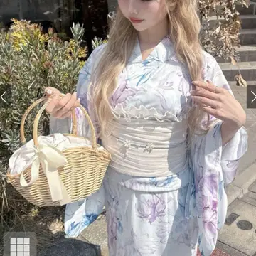 GRL 3개 세트 2Way 수채화 꽃무늬 세퍼레이트 유카타 [fy023]