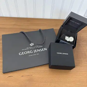 GEORG JENSEN 꽃 모티브 커프스