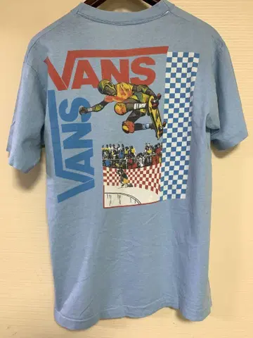 VANS 라이트 블루 티셔츠 스케이트 T