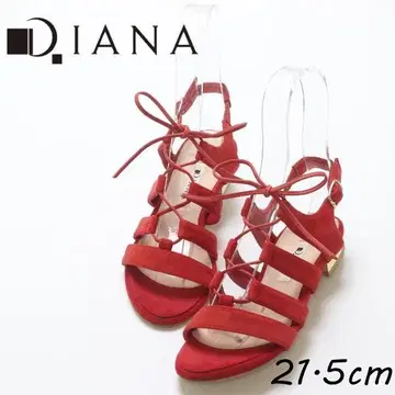 B7289 다이애나 스웨이드 레이스업 로우힐 샌들 21.5cm