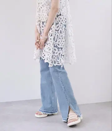 Kastane 워시드 플레어 데님 0 사이즈