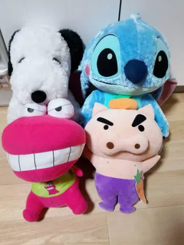 스누피 스티치 와니야마 씨 부리부리자에몬 봉제 인형 세트