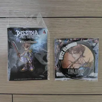 DISSIDIA FINAL FANTASY 밧츠 캔뱃지와 아크릴 키링