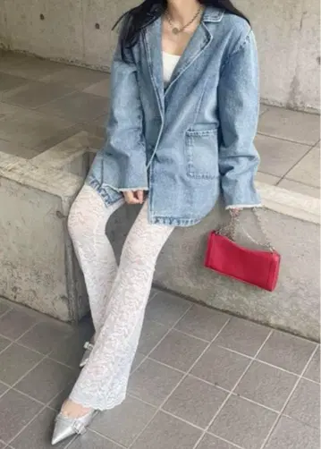 EVRIS 레이스 플레어 팬츠 에브리리스