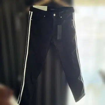 roshell 블랙 팬츠 M 사이드 라인