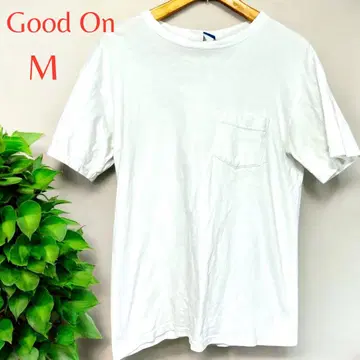 GOOD ON 티셔츠 M 사이즈 화이트 포켓 부착
