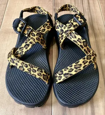 chaco 차코 레오파드 무늬 스트랩 아웃도어 샌들 W6 23cm