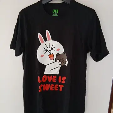 미사용 새상품 유니클로 라인 콜라보 티셔츠 코니, 브라운