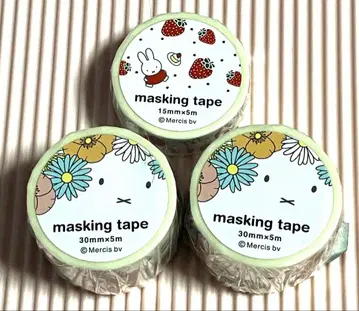 플라워 미피 한정판 마스킹 테이프 3개 세트