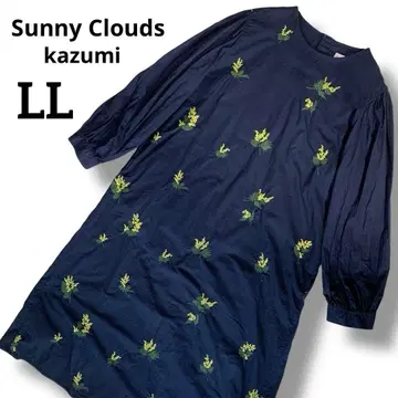 Sunny Clouds kazumi 미모사 자수 롱 원피스 LL 면