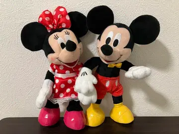 전보 NTT 미키마우스 미니 마우스 봉제 인형 세트