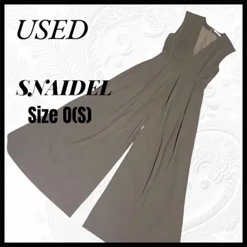새상품급 SNIDEL 스나이델 사이드 프릴 조젯 올인원 S 모카