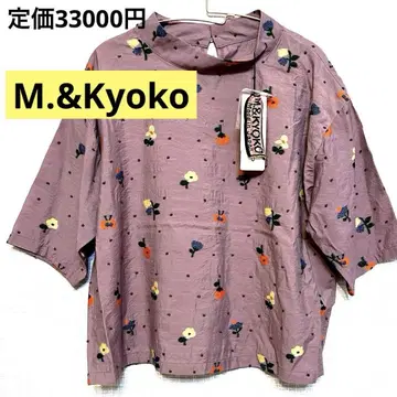 M.&Kyoko 꽃 자수 넉넉한 폭 셔츠 풀오버 FUGAFUGA
