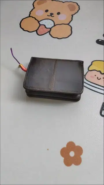 브라운 가죽 반지갑