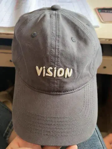 그레이 야구 모자 VISION