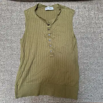 JOHN SMEDLEY 슬리브리스 S 올리브 그린