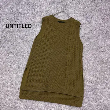 [ UNTITLED ] 니트 베스트 카키