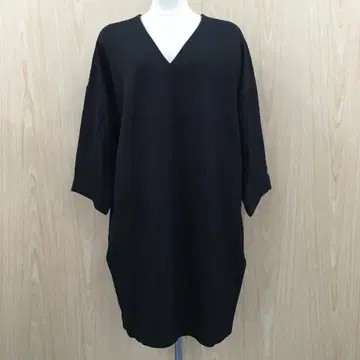 패턴 토르소 V넥 원피스 F0725B14