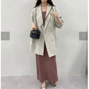 Disacoat 테크 린넨 W 브레스트 셔츠 자켓
