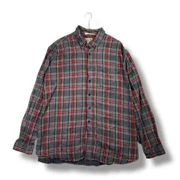 90년대 엘엘빈 체크 셔츠 타탄 옴브레 XL