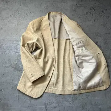 CHEVRE vintage 린넨 베이지 마 테일러드 자켓