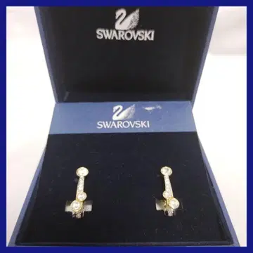 SWAROVSKI 크리스탈 귀걸이 골드 박스 포함