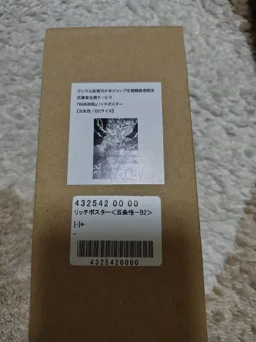 응모자 전원 서비스 주술회전 리치 포스터 고죠 사토루 B2 사인