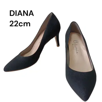다이애나 DIANA 블랙 스웨이드 펌프스 스틸레토 22cm