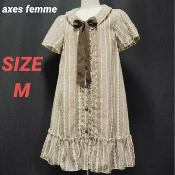 axes femme 엑시즈팜 원피스 리본 타이 프릴 M