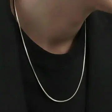 실버 스네이크 체인 목걸이 약 50cm