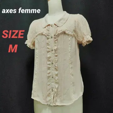axes femme 엑시즈팜 프릴 레이스 블라우스 핑크 M