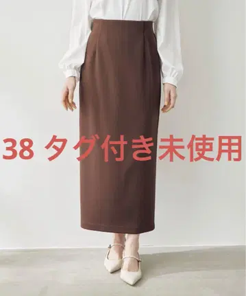티셔츠 타이트 스커트 브라운 38