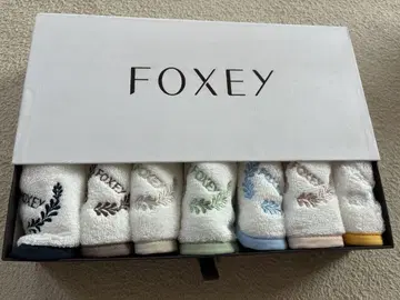 [새 상품] FOXEY 폭시 핸드 타월 7매 세트 로고 자수 기프트