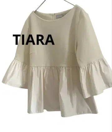 [새상품급] TIARA 티아라 타프타 절개 밀라노 리브 상의 도킹 플럼