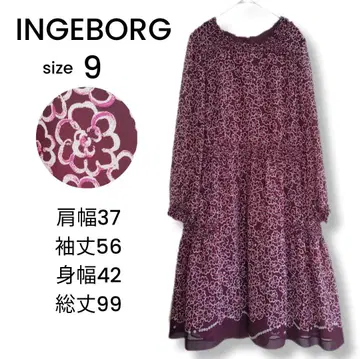 INGEBORG 꽃무늬 자수 원피스 사이즈 9