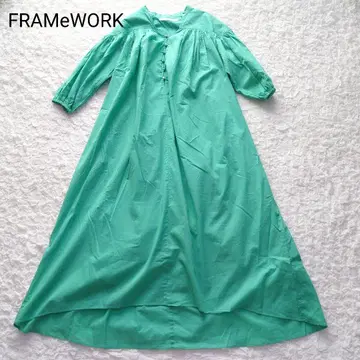 FRAMeWORK 롱 원피스 개더 페티코트 포함 인도산