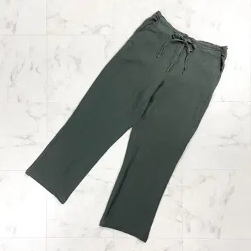 120%LINO 린넨 슬랙스 세미 와이드 카키 사이즈 40*BD540