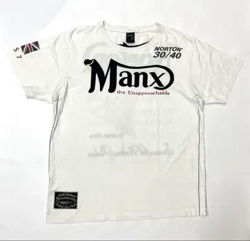 NORTON Manx 티셔츠 레어 자수 패치 화이트