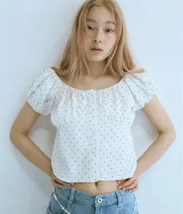 fekete 2WAY PUFF SLEEVE BLOUSE