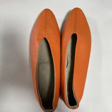 펌프스 천연 가죽 로우힐 에마 일본제 오렌지 23cm